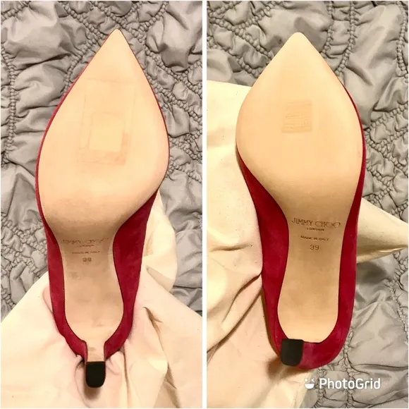JIMMY CHOO Baker 100 Suede Leather Heel Shoes  EU 39 / US 8.5  NEW with Box