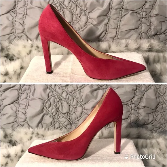 JIMMY CHOO Baker 100 Suede Leather Heel Shoes  EU 39 / US 8.5  NEW with Box