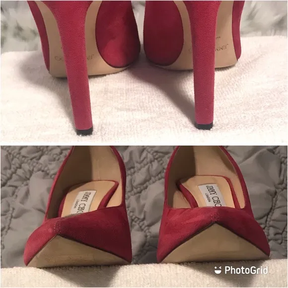 JIMMY CHOO Baker 100 Suede Leather Heel Shoes  EU 39 / US 8.5  NEW with Box