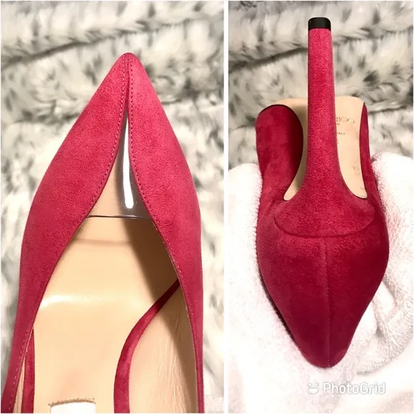JIMMY CHOO Baker 100 Suede Leather Heel Shoes  EU 39 / US 8.5  NEW with Box