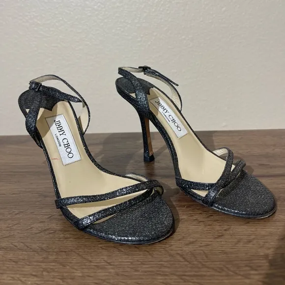 Jimmy Choo Black Strappy Heels