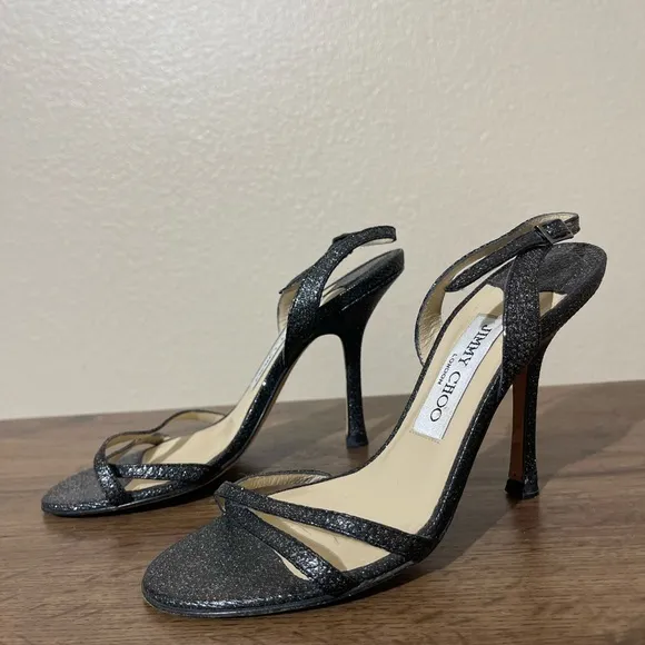 Jimmy Choo Black Strappy Heels