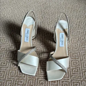 Jimmy Choo Elegant Cream and Silver Women's Heels. Brand new never worn