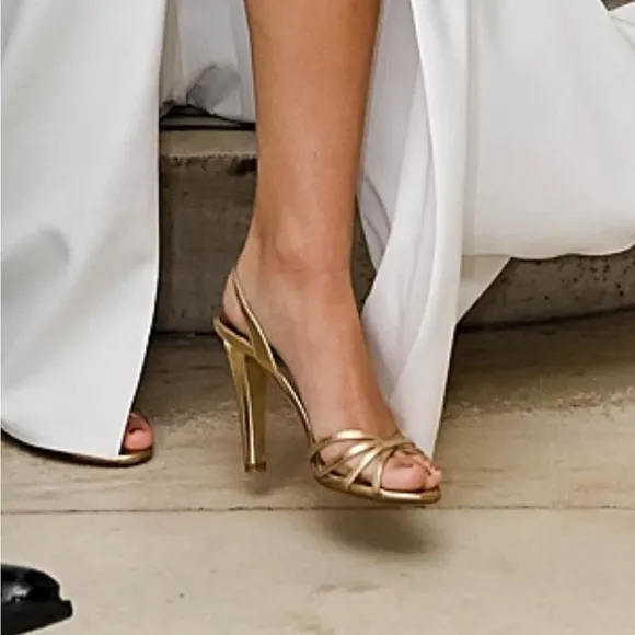 Jimmy Choo Gold Strappy Sandals
