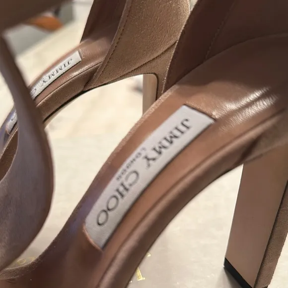 Jimmy Choo Tan Women's Ankle Strap Shoes never worn