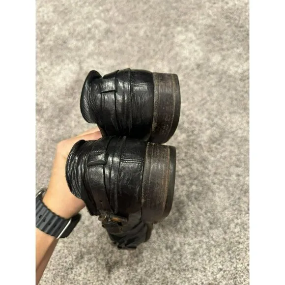 JOGhost Mens Black Leather Shoes With Buckles * Read*