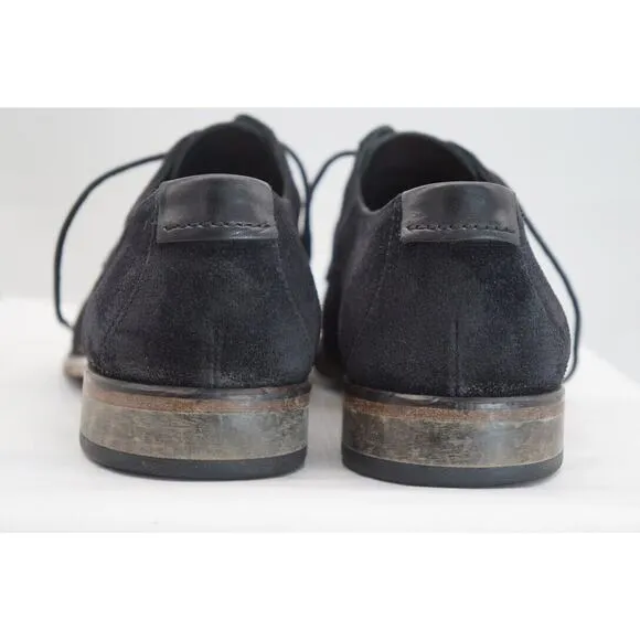 John Varvatos USA Black Suede Leather Oxford Dress Shoes - Men's 10.5M