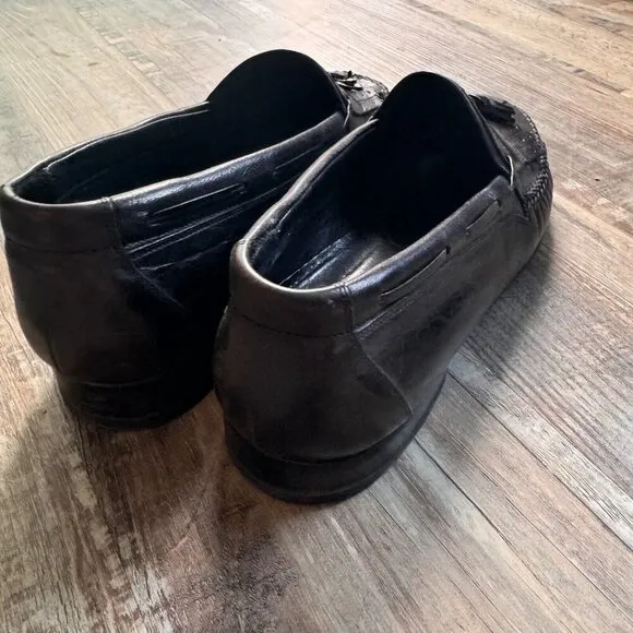 Johnson &amp; Murphy Domani leather loafer style dress shoes Made in Italy size 10M