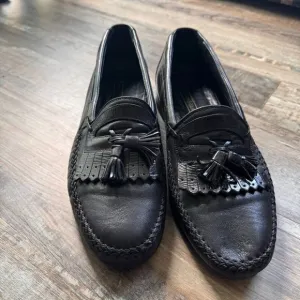 Johnson &amp; Murphy Domani leather loafer style dress shoes Made in Italy size 10M
