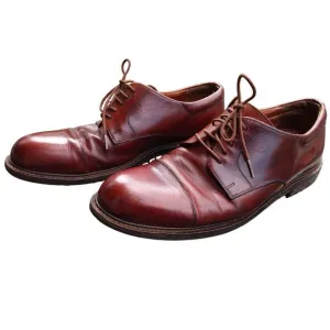Johnston &amp; Murphy 20-2028 Mens Size 12 Oxford Dress Shoes Brown Leather