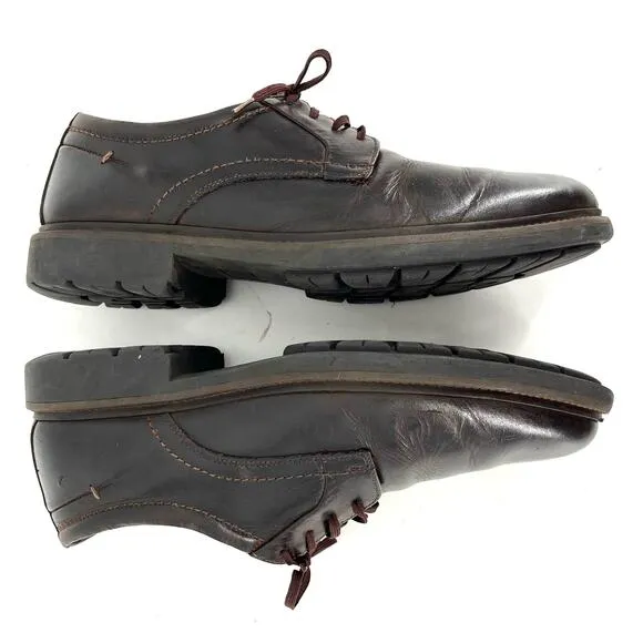 Johnston &amp; Murphy brown leather Men's Oxford Dress Shoes (10.5)