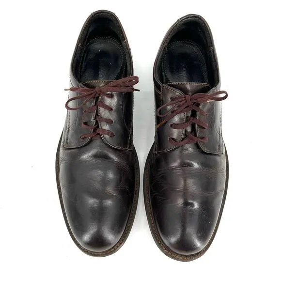 Johnston &amp; Murphy brown leather Men's Oxford Dress Shoes (10.5)