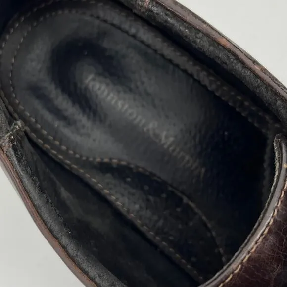 Johnston &amp; Murphy brown leather Men's Oxford Dress Shoes (10.5)
