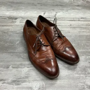 Johnston &amp; Murphy Burnished Walnut Tan Wingtip Derbys 12 M