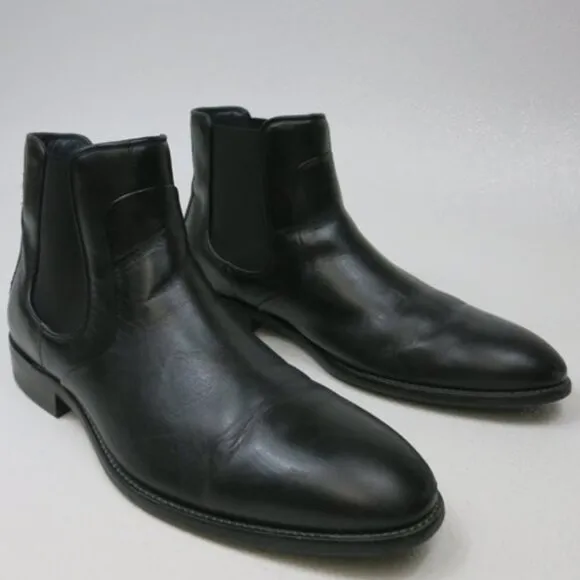 Johnston &amp; Murphy Chelsea Leather Dress Boots Footwear Shoes Men's 9.5 M