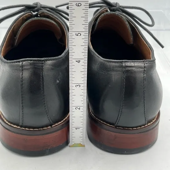 Johnston &amp; Murphy Conard Lace Up Plain Toe Shoes Men's 11M Black Leather