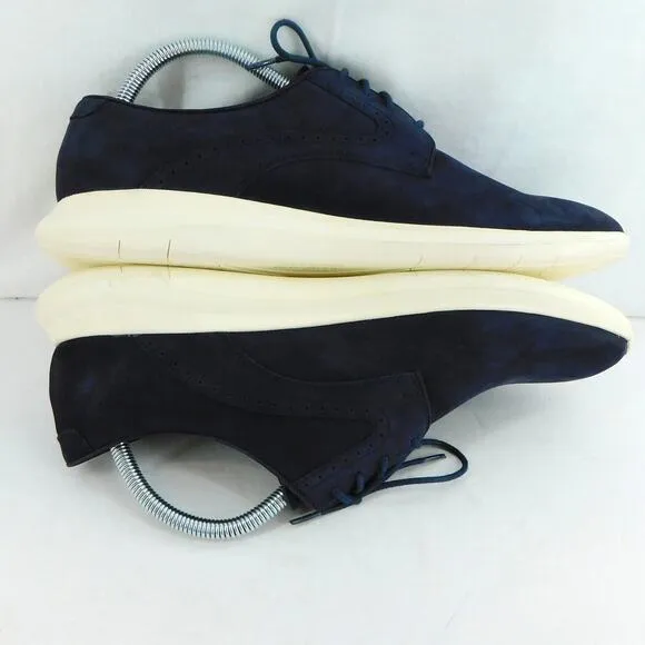 Johnston &amp; Murphy Henning Plain Toe Men's Navy Nubuck Size 10 New Shoes