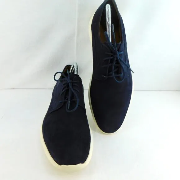 Johnston &amp; Murphy Henning Plain Toe Men's Navy Nubuck Size 10 New Shoes