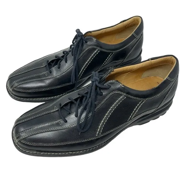 Johnston &amp; Murphy Schuler Men’s Size 11 black Bicycle toe Shoes