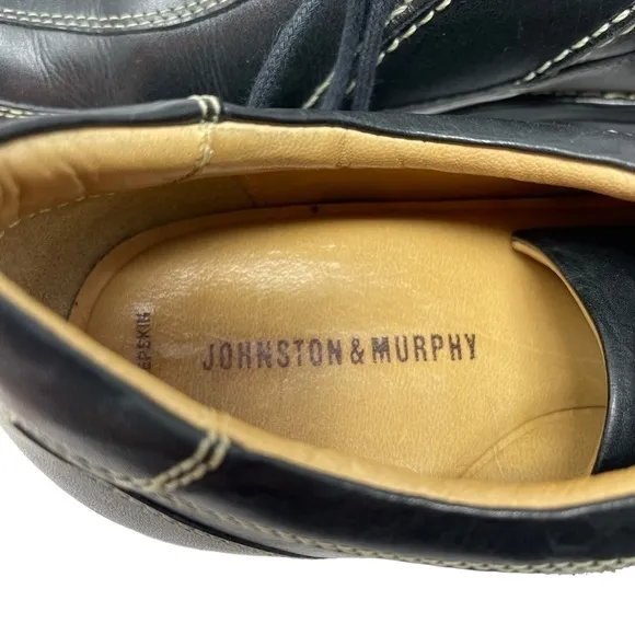 Johnston &amp; Murphy Schuler Men’s Size 11 black Bicycle toe Shoes
