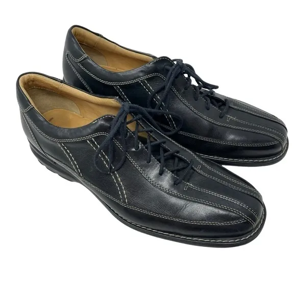 Johnston &amp; Murphy Schuler Men’s Size 11 black Bicycle toe Shoes