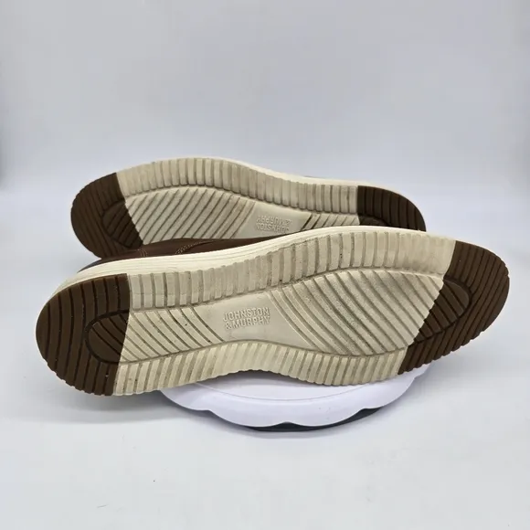 Johnston &amp; Murphy Shoes Men 14M Upton Plain Toe Derby Tan Full Grain Tn