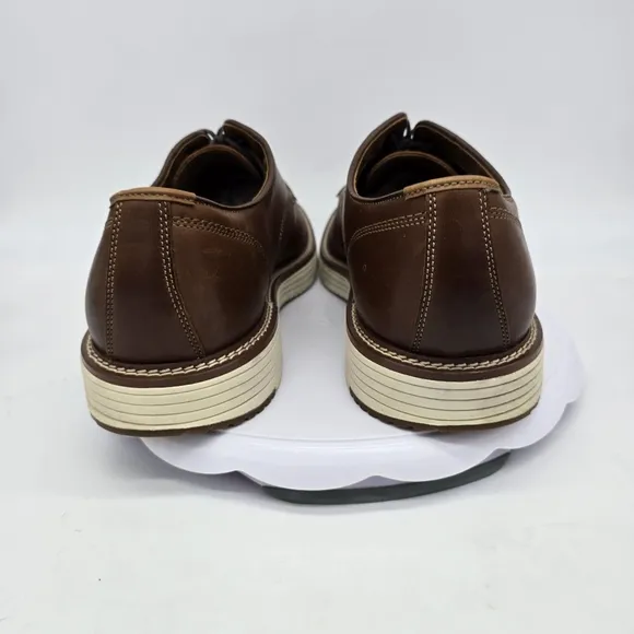 Johnston &amp; Murphy Shoes Men 14M Upton Plain Toe Derby Tan Full Grain Tn