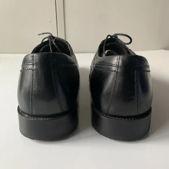 Johnston &amp; Murphy Shuler Oxford Black‎ Leather Dress Shoes Men's Sz 10.5 Lace-up
