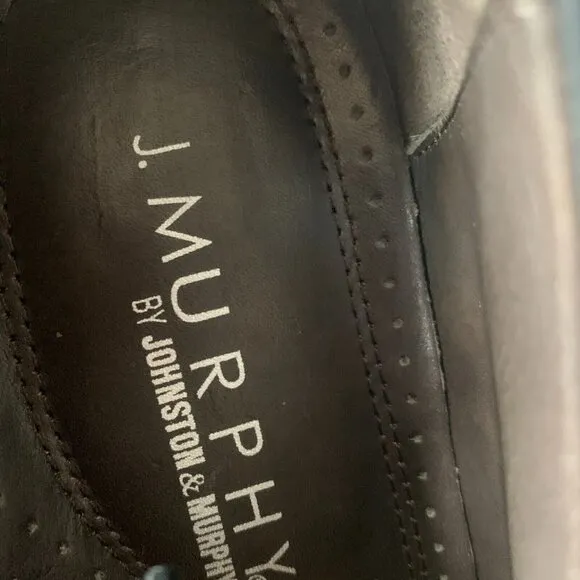 Johnston &amp; Murphy Shuler Oxford Black‎ Leather Dress Shoes Men's Sz 10.5 Lace-up