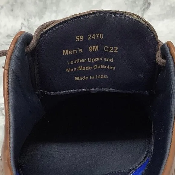 Johnston &amp; Murphy Size 9 M Tan Full Grain Stockton Plain Toe Dress Shoes K10-15