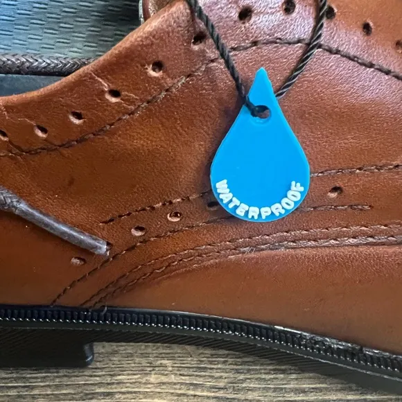 Johnston &amp; Murphy XC4 cap toe cognac waterproof dress shoes size 10:5 office