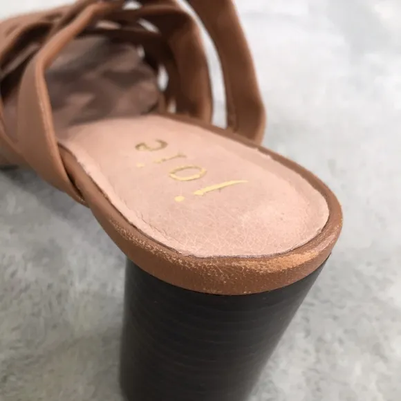 Joie Carmel Leather Luz Block Heeled Sandals Size 8.5