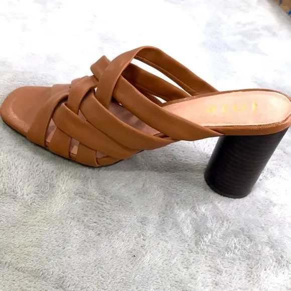 Joie Carmel Leather Luz Block Heeled Sandals Size 8.5