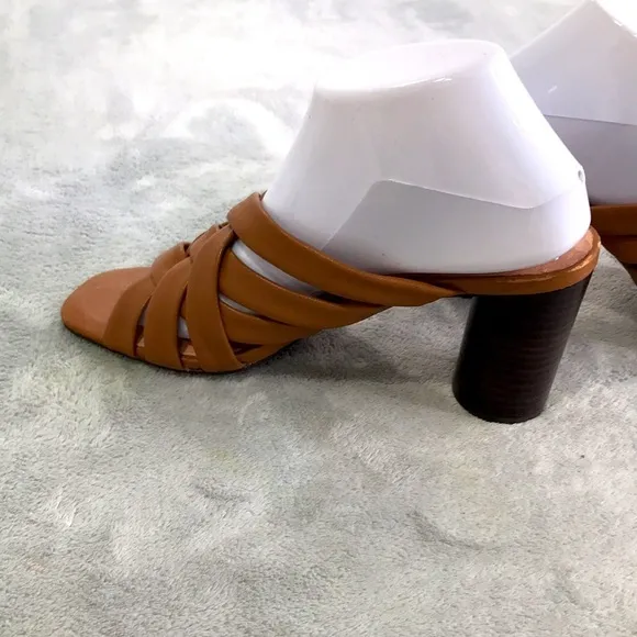 Joie Carmel Leather Luz Block Heeled Sandals Size 8.5