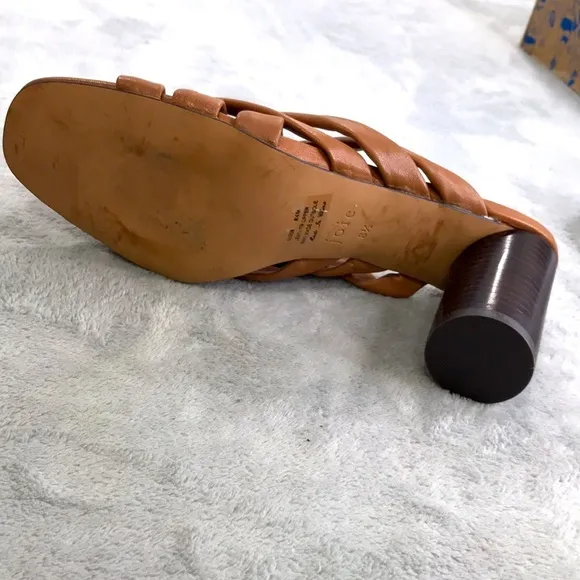 Joie Carmel Leather Luz Block Heeled Sandals Size 8.5