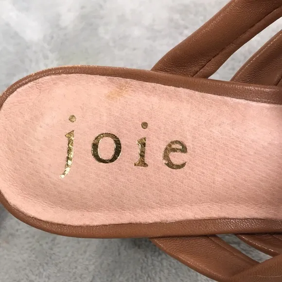 Joie Carmel Leather Luz Block Heeled Sandals Size 8.5
