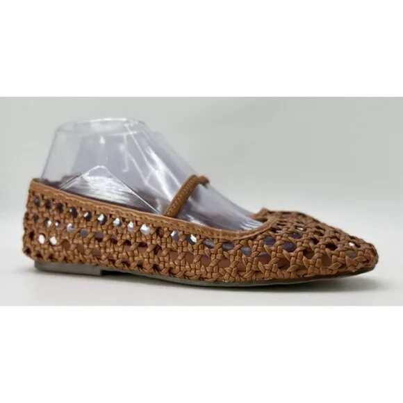 Joie Weavy Brown Ballet Flats with Strap Brown Size 8.5 $228 Beachy Coastal