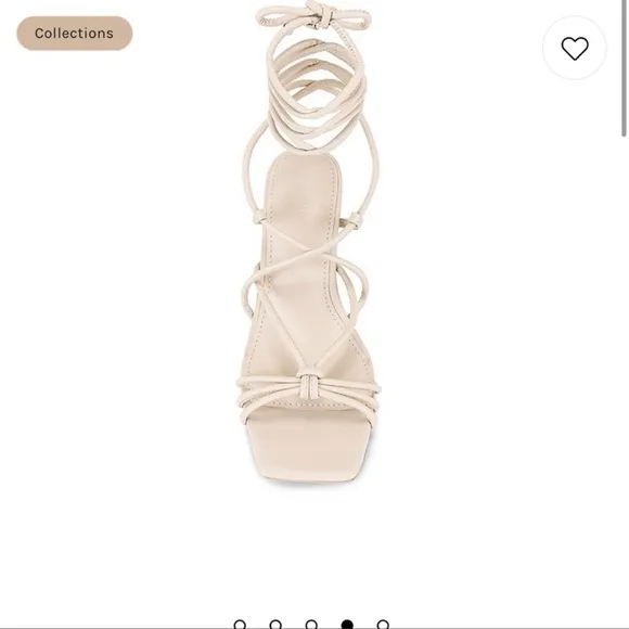 JONATHAN SIMKHAI MEGHAN SQUARETOED HEEL WRAP SANDALS