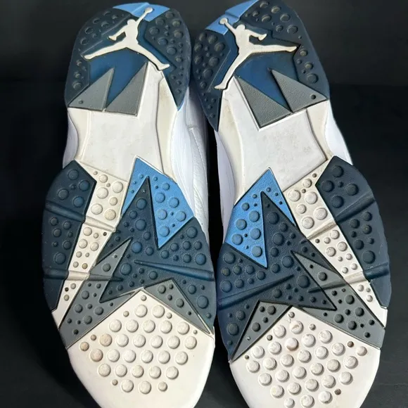 Jordan Men's White and Blue Sneakers size 14 pre owned good condition
