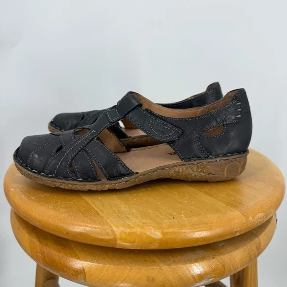 Josef Seibel Rosalie 29 Women's Black Leather Mary Jane shoe 38/7-7.5