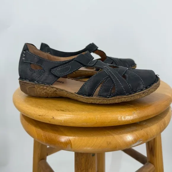 Josef Seibel Rosalie 29 Women's Black Leather Mary Jane shoe 38/7-7.5