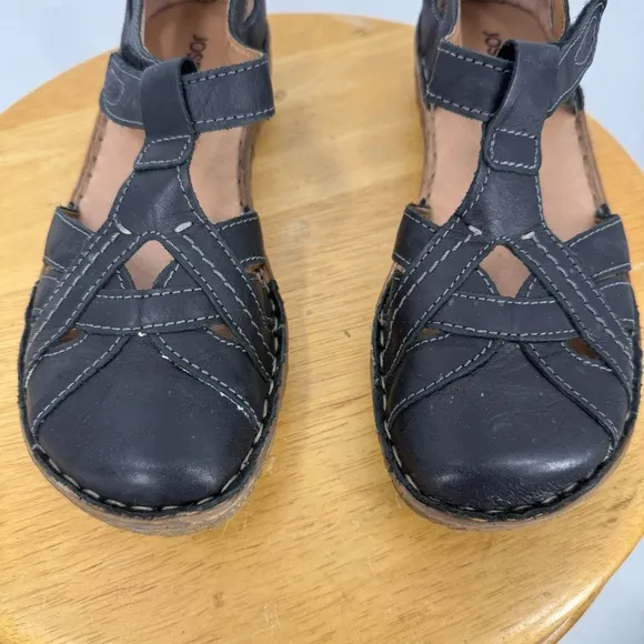 Josef Seibel Rosalie 29 Women's Black Leather Mary Jane shoe 38/7-7.5