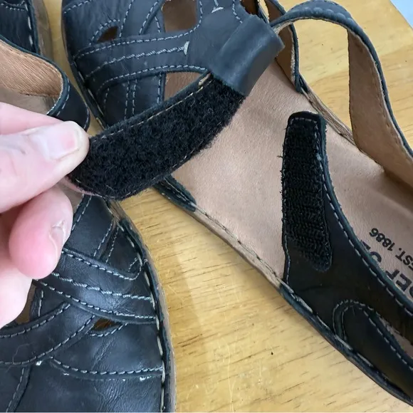 Josef Seibel Rosalie 29 Women's Black Leather Mary Jane shoe 38/7-7.5