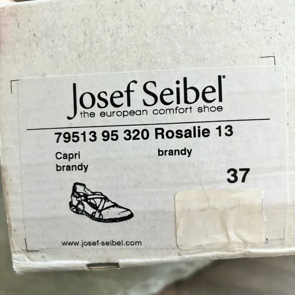 Josef Seibel Women Sz 37 (US 6-6.5) Rosalie 13 Brandy Leather Closed Toe Shoes