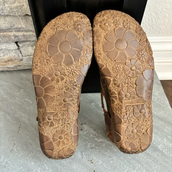 Josef Seibel Women Sz 37 (US 6-6.5) Rosalie 13 Brandy Leather Closed Toe Shoes