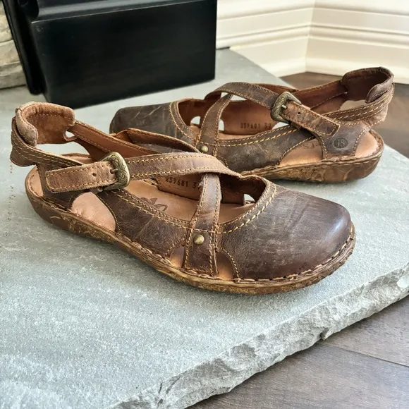 Josef Seibel Women Sz 37 (US 6-6.5) Rosalie 13 Brandy Leather Closed Toe Shoes
