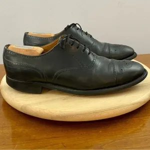 Joseph Cheaney &amp; Sons Men’s US 10.5 UK 9.5 Black Calf Leather Oxford Brogue