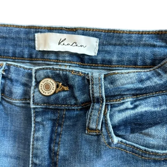 KanCan Distressed Blue Skinny Jeans Distressed Denim Women’s 26 Cotton Feminine