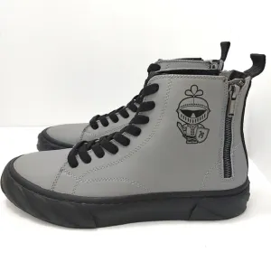 Karl Lagerfeld‎ Leather Double Zip Hi Top Sneakers, NEW, Size 9|EUR 42