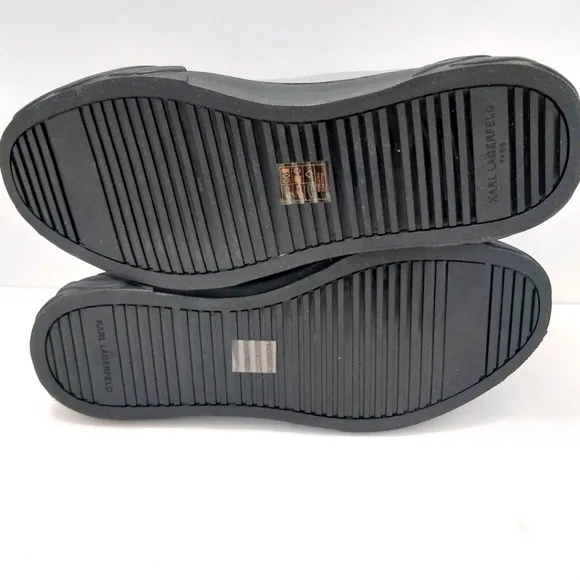 Karl Lagerfeld‎ Leather Double Zip Hi Top Sneakers, NEW, Size 9|EUR 42